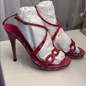 Dolce & Gabbana snakeskin platform sandals